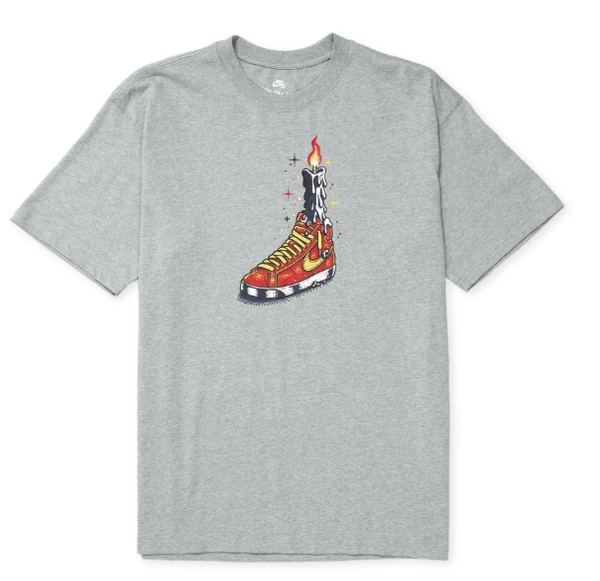 Szara Męska Koszulka Nike Tee SB Waxed DM6492-063 XS