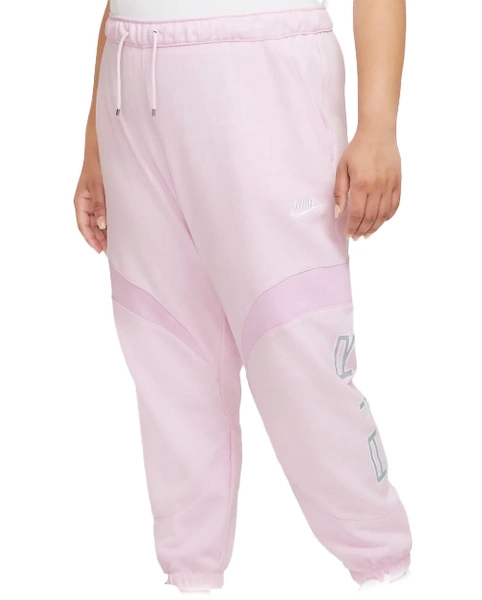 Nike Spodnie Dresowe Damskie - Air Joggers - Różowe - DJ6675-695 - Plus Size - Rozmiar 2X