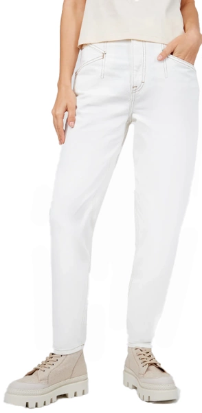 Tommy Jeans Spodnie Damskie - Białe - Rozmiar 28/32 - Mom Jean - DW0DW10305