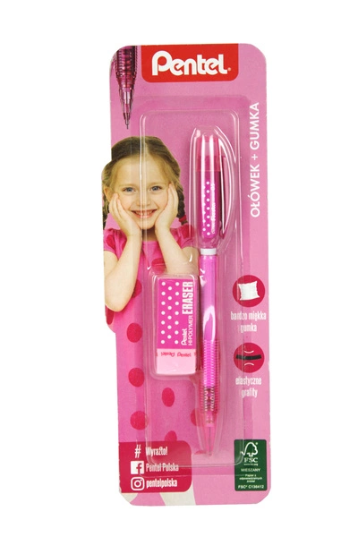 Ołówek Automatyczny Pentel HB z Gumką PDE-1
