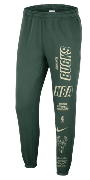 Zielone Spodnie Dresowe Nike NBA Milwaukee Bucks DN9115323 S