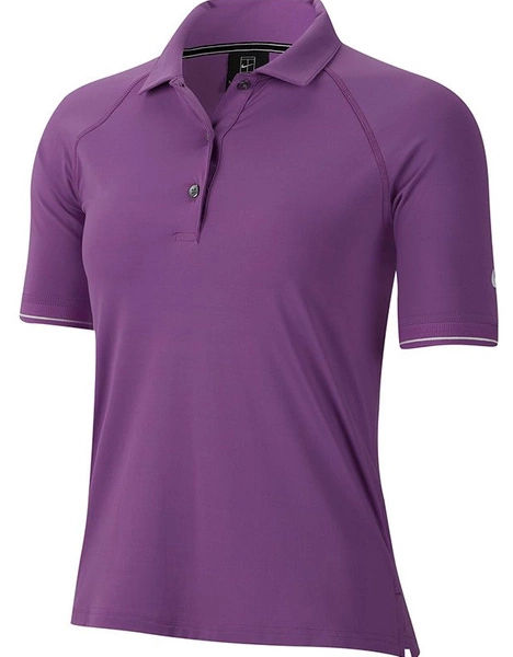 Fioletowa koszulka polo Nike Tenisowa L Dri-FIT BV1057-532