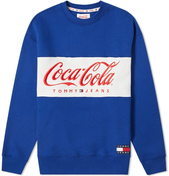 Bluza Męska Tommy Hilfiger Coca Cola Oversize DW0DW06932 Niebieska S
