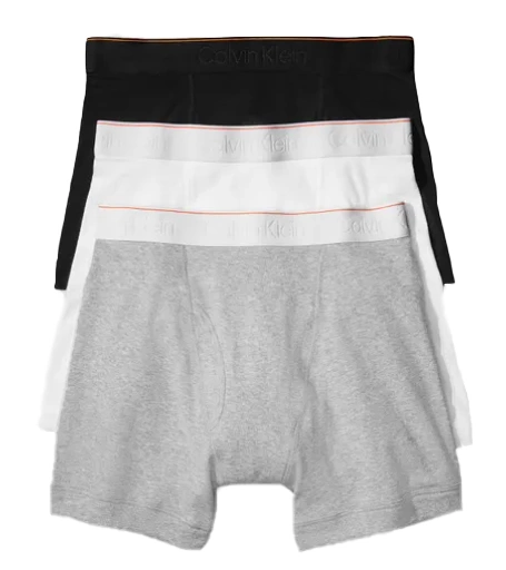 Calvin Klein Bokserki Męskie 3szt.- Mix kolorów - Szary Biały Czarny - 00040128MA YSL - Rozmiar XS